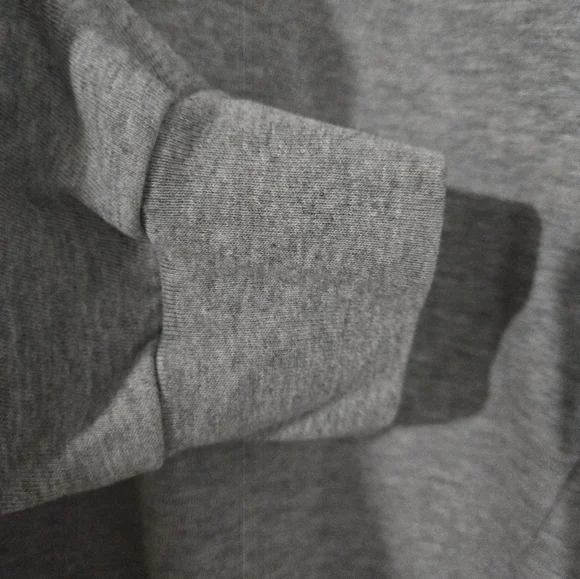 Medium Adidas Men's Heather Gray Hooded Pullover. - Picture 6 of 9